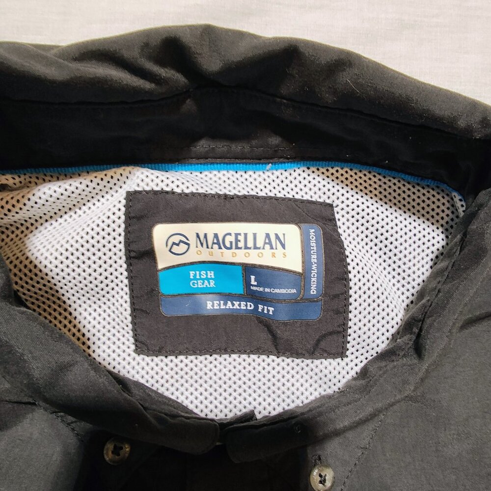 Magellan Outdoors‎ Men's Large Fish Gear Short Sleeve Button Down Shirt NWOT - Picture 5 of 13
